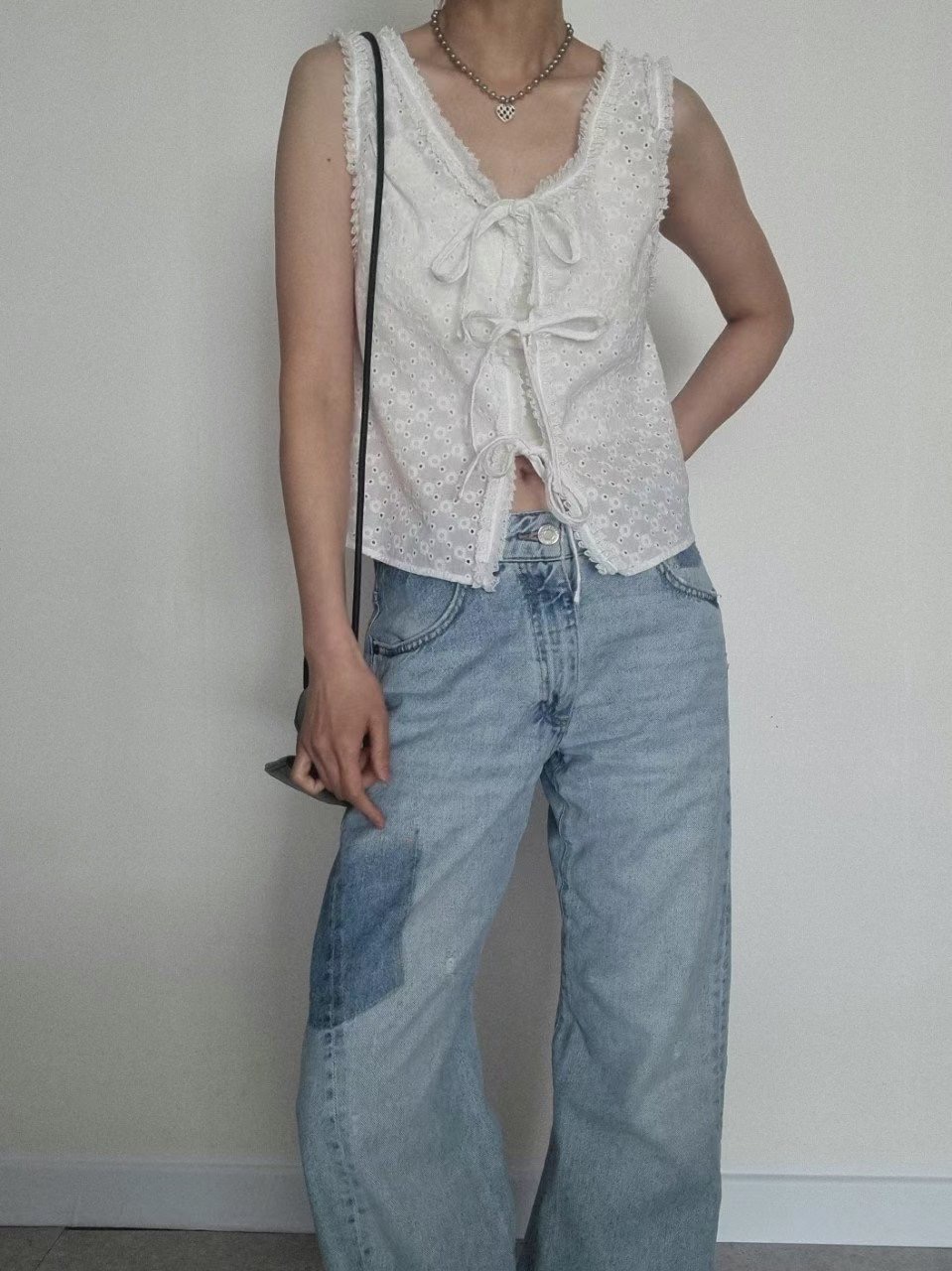 SCALE東大門實拍女裝新品25春夏熱賣人氣真品休閑襯衫蕾絲衫NANDAGIRL襯衫/蕾絲衫