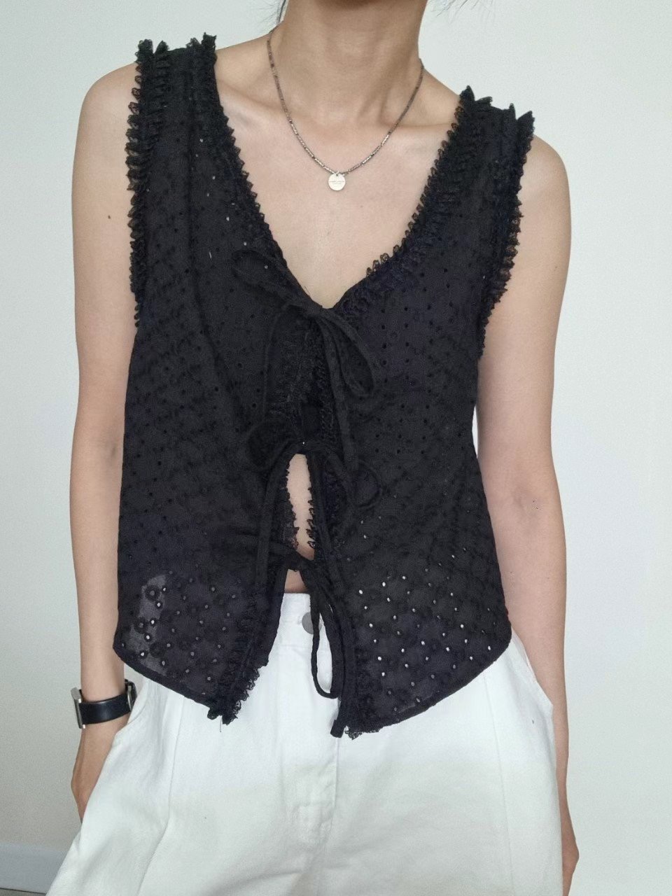 SCALE東大門實拍女裝新品25春夏熱賣人氣真品休閑襯衫蕾絲衫NANDAGIRL襯衫/蕾絲衫