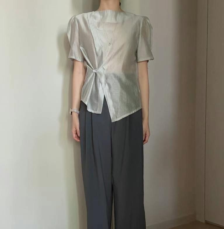 WITHMOON東大門直郵女士新品25春夏熱賣職業時尚襯衫蕾絲衫WITHMOON襯衫/蕾絲衫