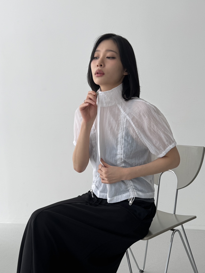 KARE/WEREPIECE韓國直郵㊣女裝新品時尚熱賣25春夏夾克拉鏈透明KARE/WEREPIECE夾克