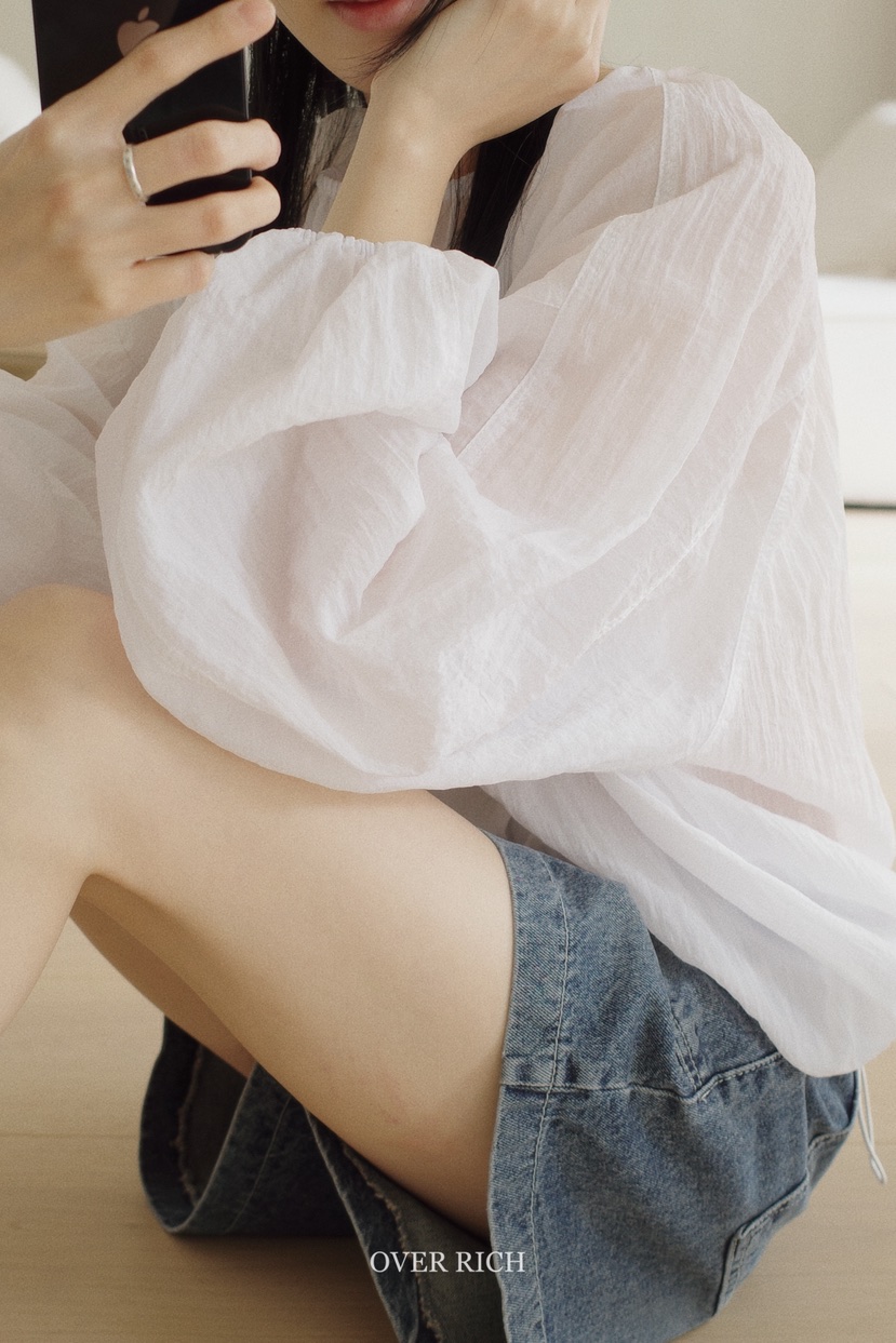 OVER RICH韓國㊣直郵東大門代購女裝新品人氣時尚襯衫蕾絲衫OVER RICH襯衫/蕾絲衫