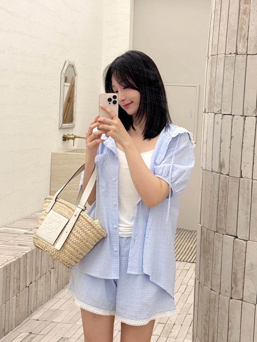 BE&BE韓國直郵㊣女裝新款推薦25春夏時尚休閑襯衫蕾絲衫BE&be襯衫/蕾絲衫
