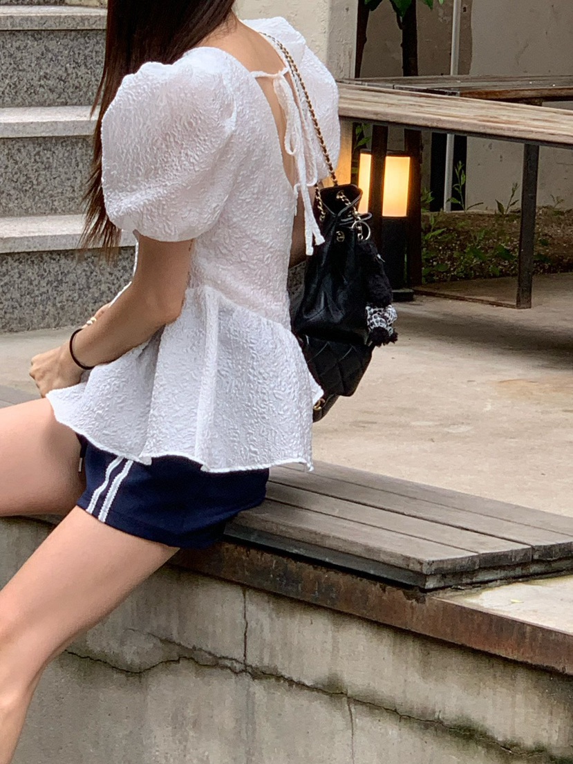 REVE CITE-L直郵韓國代購㊣女裝新品時尚推薦休閑襯衫蕾絲衫REVE CITE襯衫/蕾絲衫