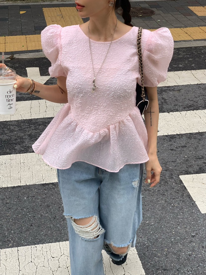 REVE CITE-L直郵韓國代購㊣女裝新品時尚推薦休閑襯衫蕾絲衫REVE CITE襯衫/蕾絲衫