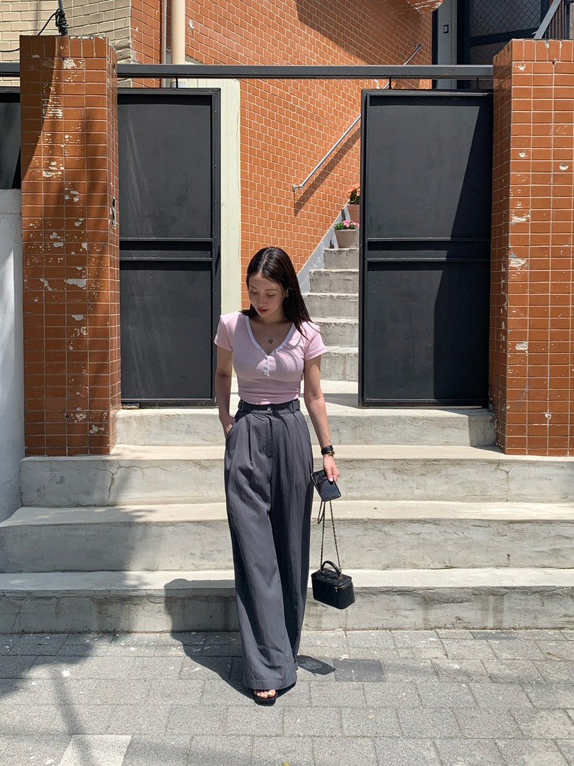 REVE CITE-L韓國直郵㊣東大門實拍女裝新品熱賣人氣T恤V領REVE CITET恤