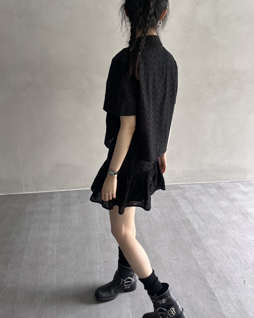 HOWDY韓國直郵㊣女裝新品熱賣25春夏推薦時尚休閑襯衫蕾絲衫howdy襯衫/蕾絲衫