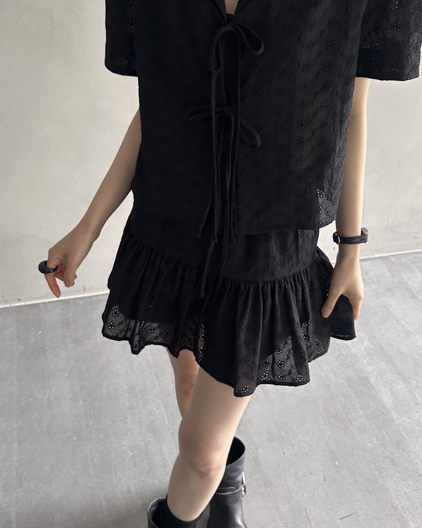 HOWDY韓國直郵㊣女裝新品熱賣25春夏推薦時尚休閑襯衫蕾絲衫howdy襯衫/蕾絲衫