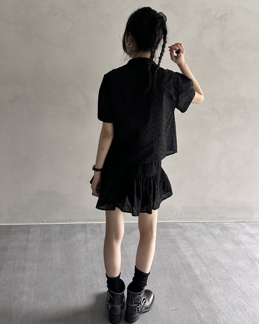 HOWDY韓國直郵㊣女裝新品熱賣25春夏推薦時尚休閑襯衫蕾絲衫howdy襯衫/蕾絲衫