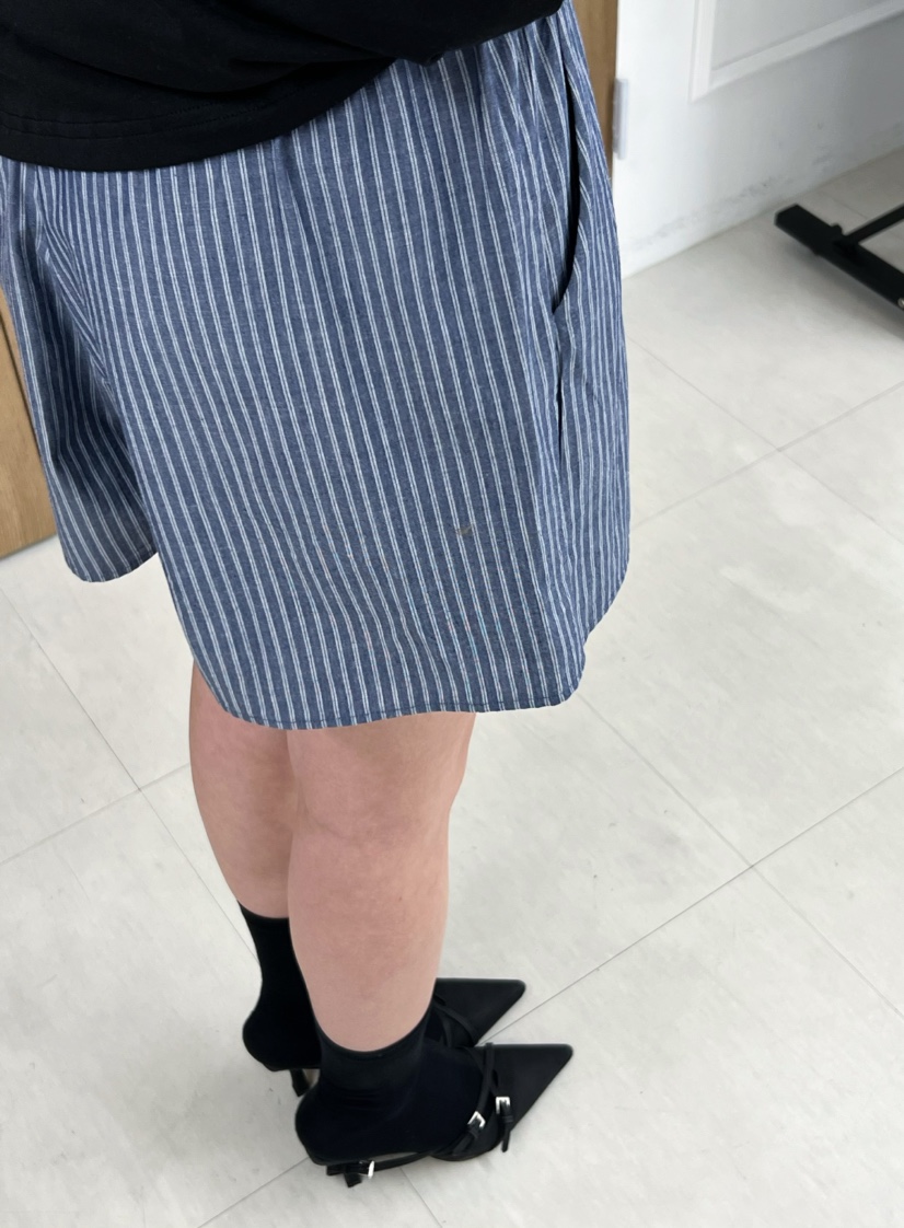 X-MOOD直郵韓國代購㊣女裝新品休閑人氣時尚熱賣25春夏短褲條紋X-MOOD短褲