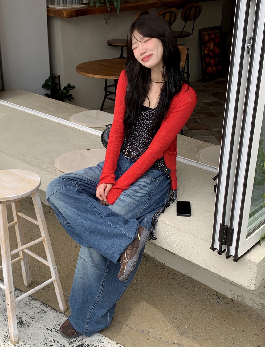 I I韓國㊣直郵東大門代購女裝新品推薦25春夏針織衫開襟衫ITSSONG針織衫