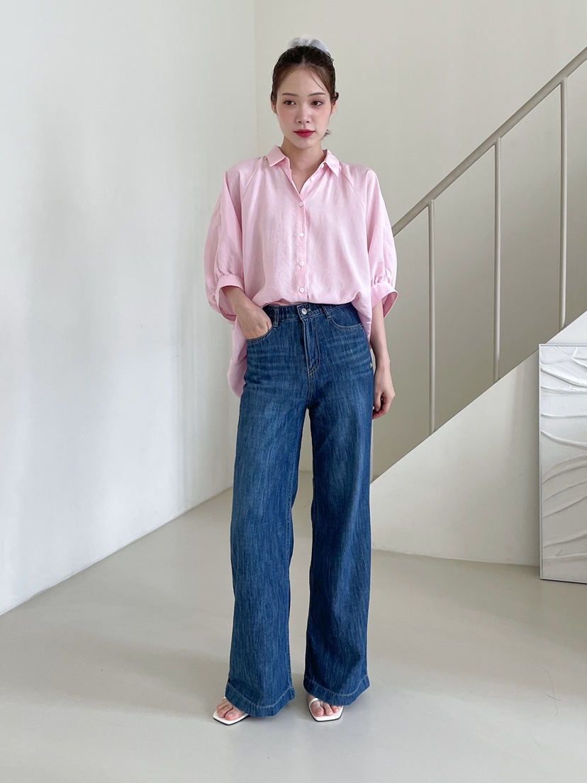 NEOUL韓國㊣直郵東大門代購女裝新品人氣時尚熱賣推薦牛仔褲NEOUL/ahin雙領標簽牛仔褲