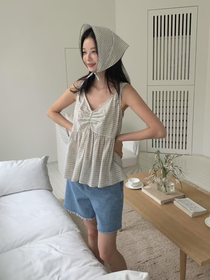 ANOU韓國直郵㊣女裝新品人氣25春夏休閑時尚熱賣推薦吊帶背心ANOU吊帶/背心