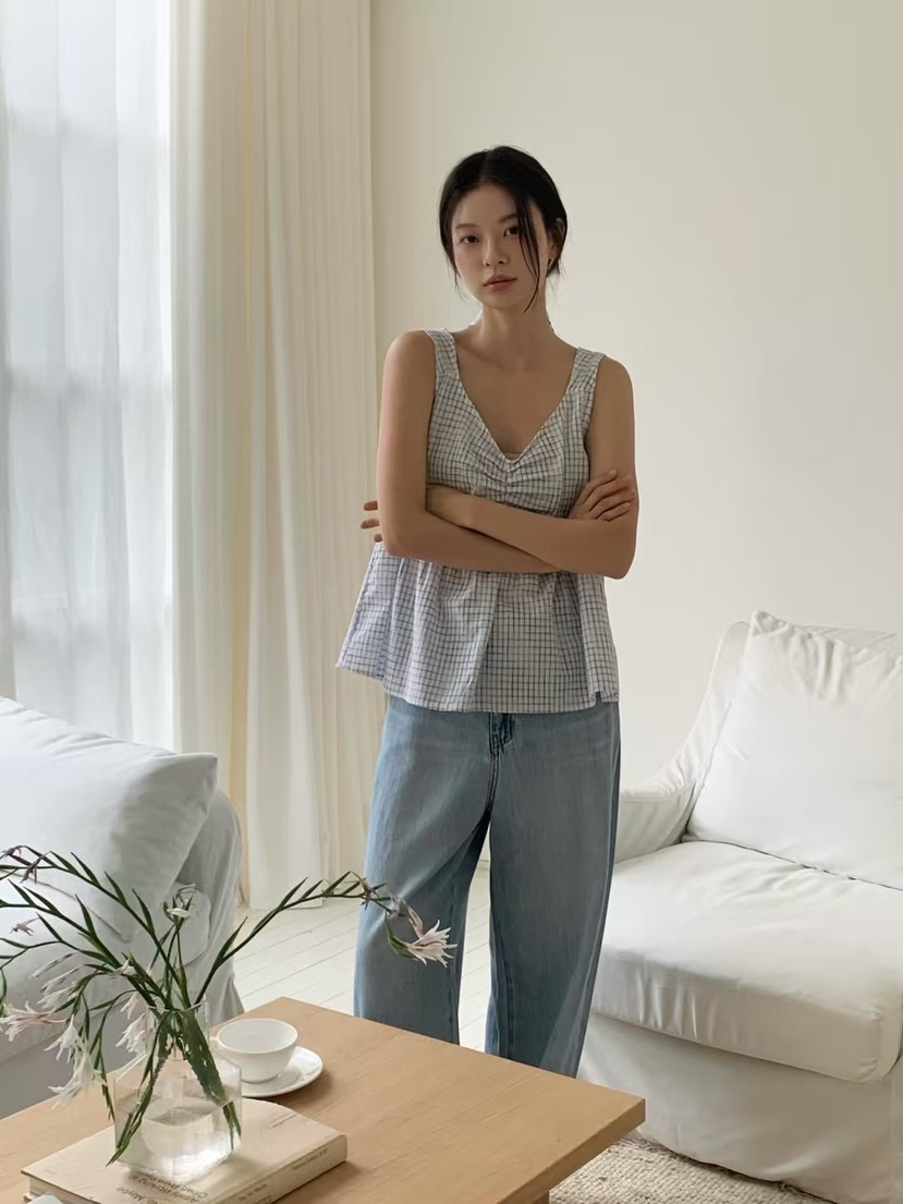 ANOU韓國直郵㊣女裝新品人氣25春夏休閑時尚熱賣推薦吊帶背心ANOU吊帶/背心