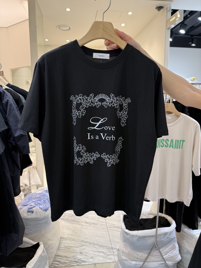 YIKHO STYLE韓國直郵㊣東大門實拍女裝新款時尚推薦25春夏T恤YIKHO STYLET恤圖色3