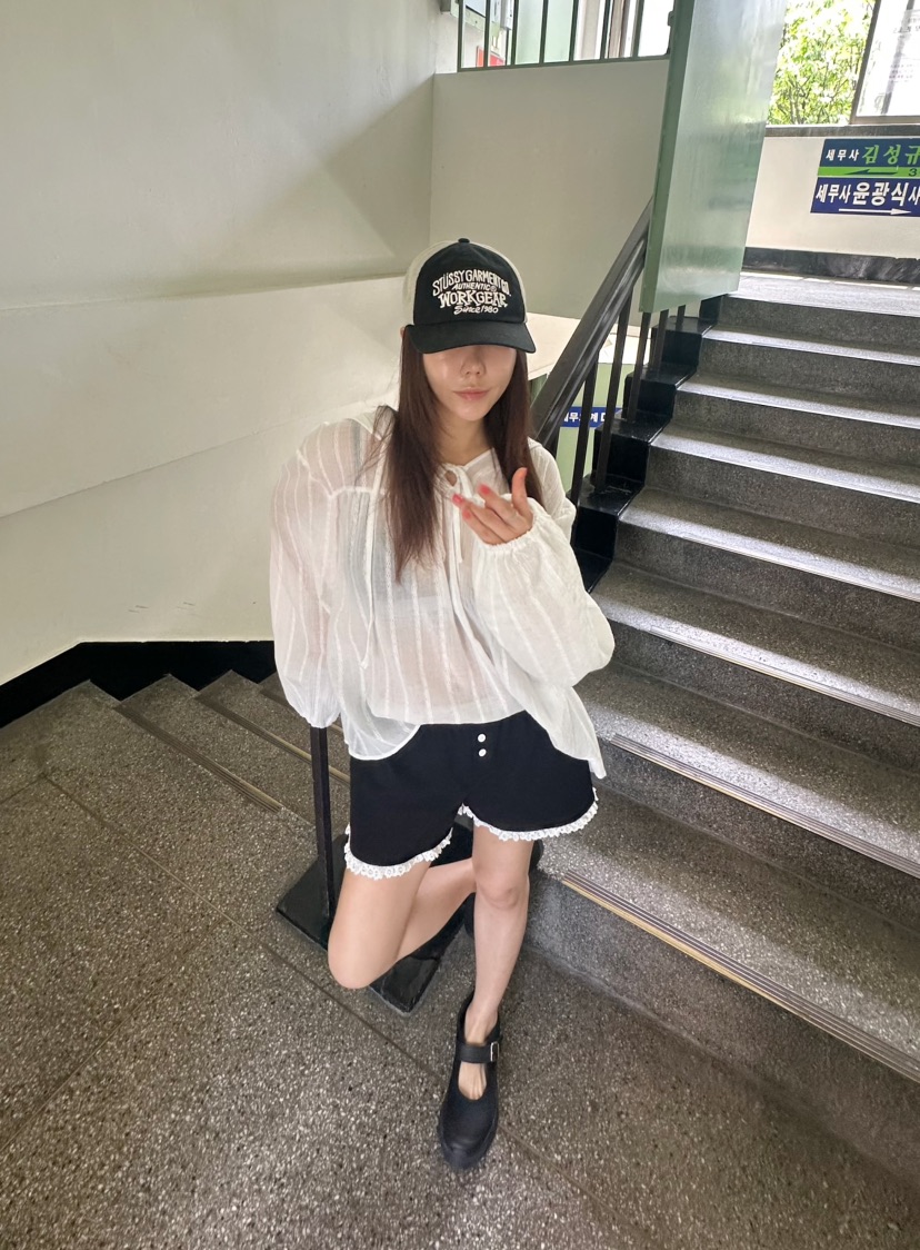 BYRING韓國㊣直郵東大門代購女裝新款休閑人氣熱賣短褲蕾絲BYRING短褲