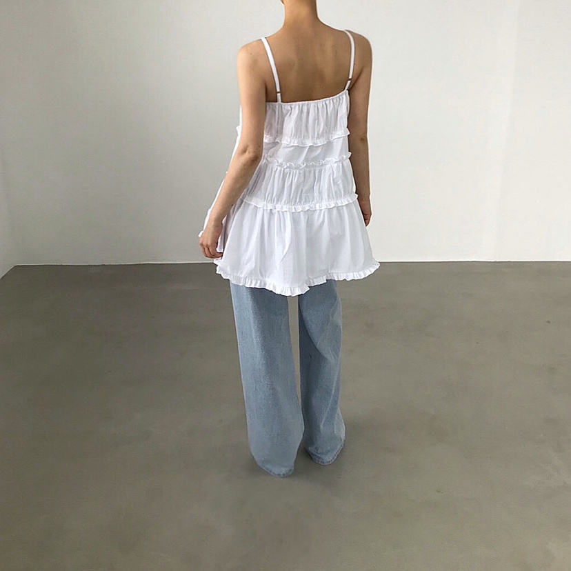 2TWO MOON韓國㊣直郵東大門代購女裝新款推薦休閑吊帶背心2TWO MOON吊帶/背心