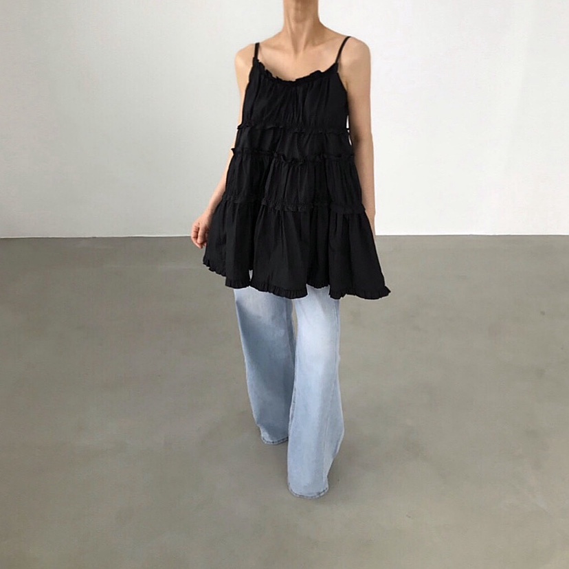 2TWO MOON韓國㊣直郵東大門代購女裝新款推薦休閑吊帶背心2TWO MOON吊帶/背心