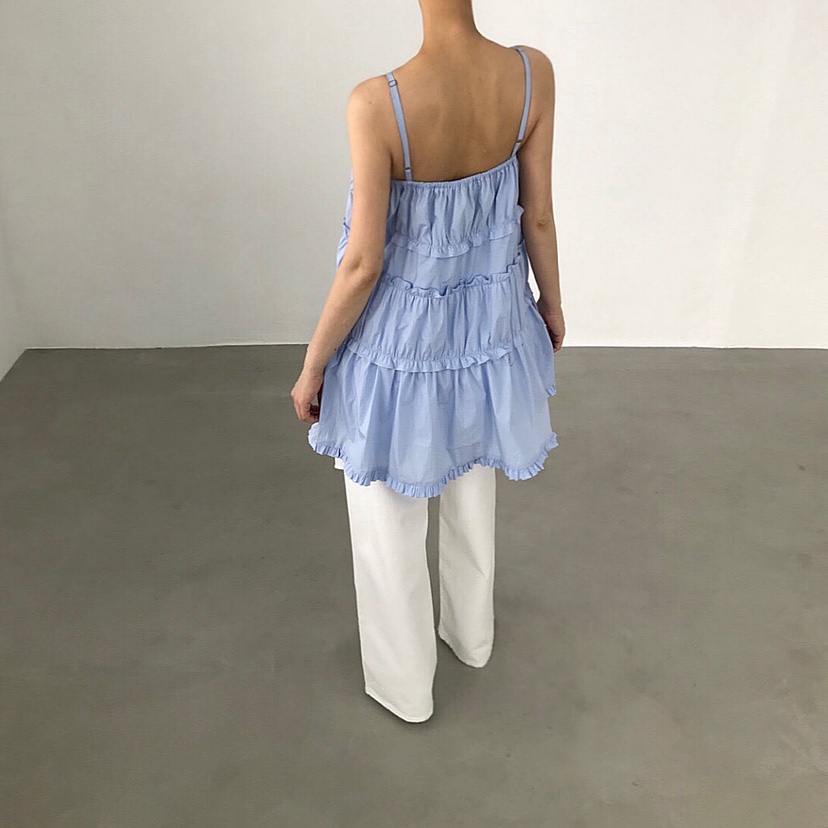 2TWO MOON韓國㊣直郵東大門代購女裝新款推薦休閑吊帶背心2TWO MOON吊帶/背心