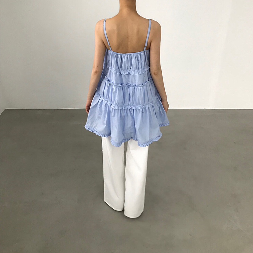 2TWO MOON韓國㊣直郵東大門代購女裝新款推薦休閑吊帶背心2TWO MOON吊帶/背心