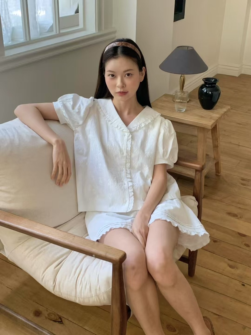 ANOU韓國直郵㊣女裝新品推薦休閑熱賣時尚人氣25春夏襯衫蕾絲衫ANOU襯衫/蕾絲衫