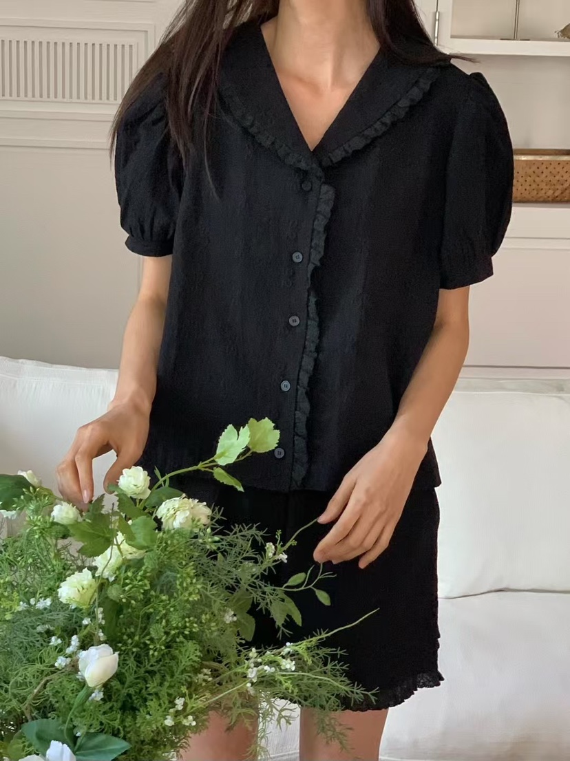 ANOU韓國直郵㊣女裝新品推薦休閑熱賣時尚人氣25春夏襯衫蕾絲衫ANOU襯衫/蕾絲衫