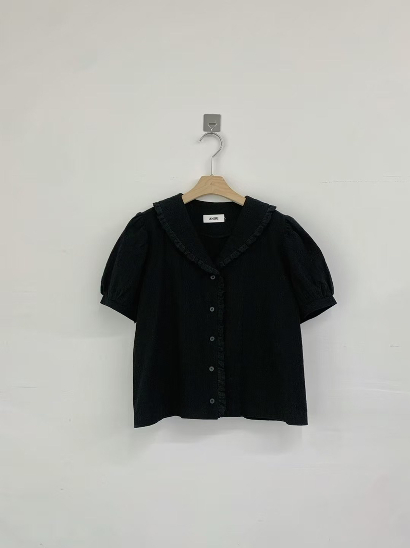 ANOU韓國直郵㊣女裝新品推薦休閑熱賣時尚人氣25春夏襯衫蕾絲衫ANOU襯衫/蕾絲衫