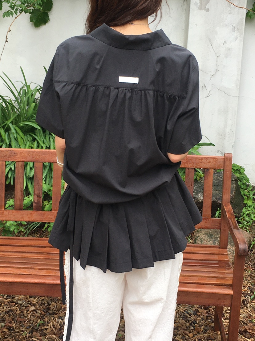 OURS韓國直郵㊣女裝新款熱賣推薦休閑時尚人氣襯衫蕾絲衫褶皺OURS襯衫/蕾絲衫