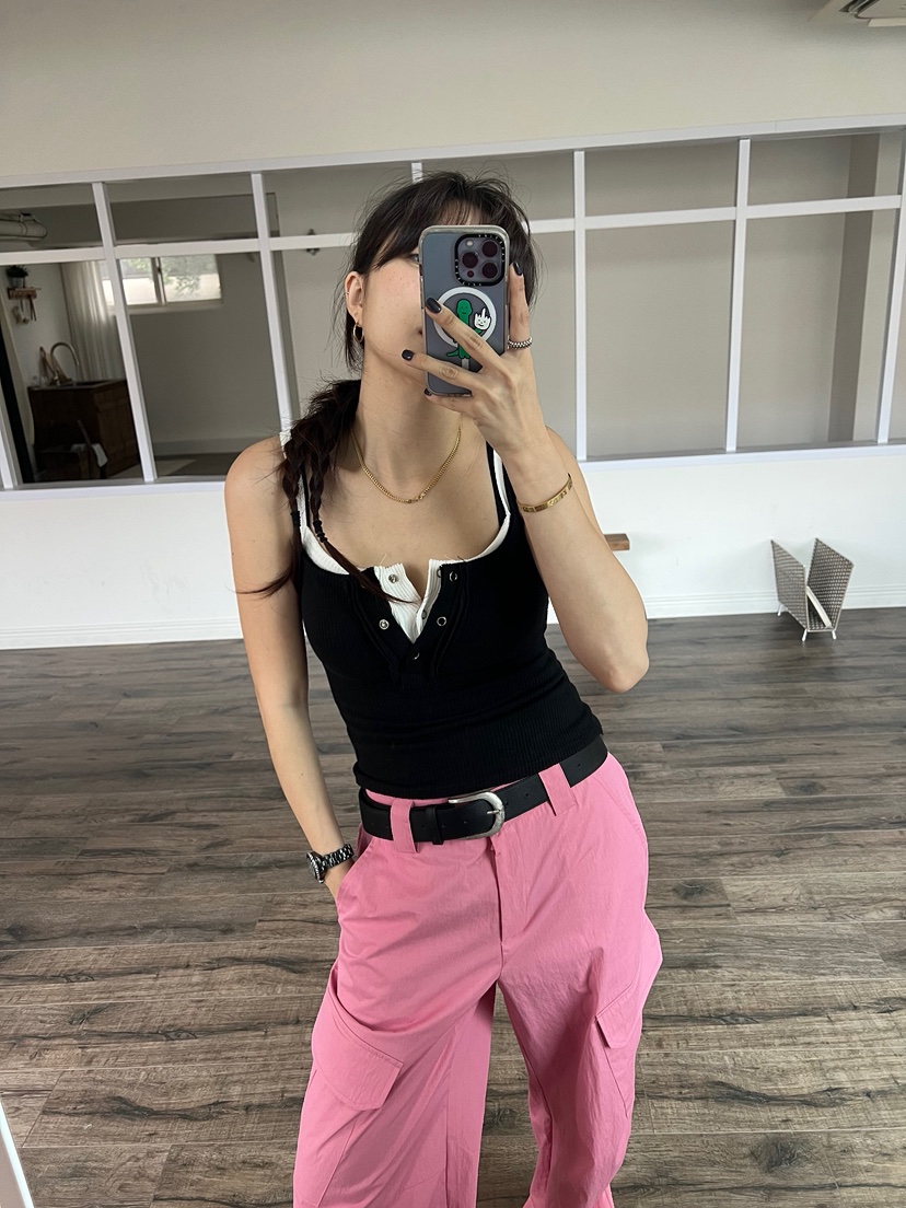 SOLAR直郵韓國代購㊣女裝新款休閑熱賣25春夏推薦休閑褲工裝褲SOLAR休閑褲