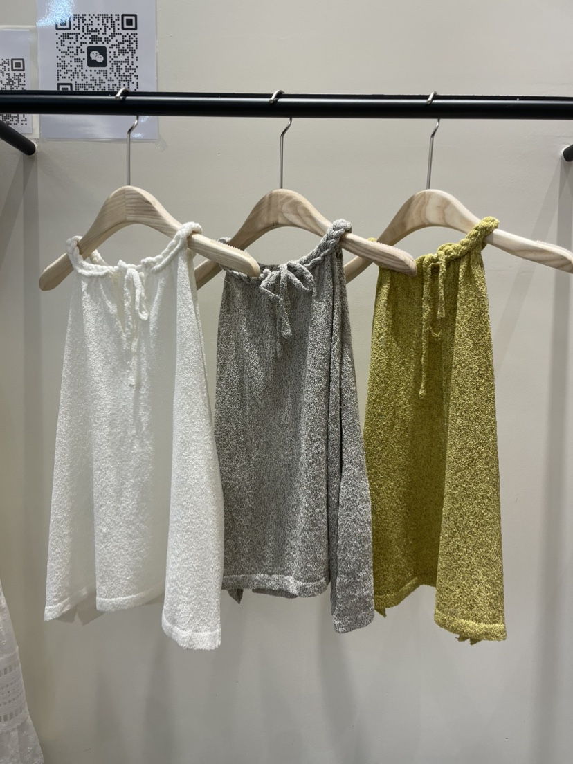 NEOUL韓國直郵㊣東大門實拍女裝新品人氣推薦熱賣25春夏針織衫NEOUL/ahin雙領標簽針織衫