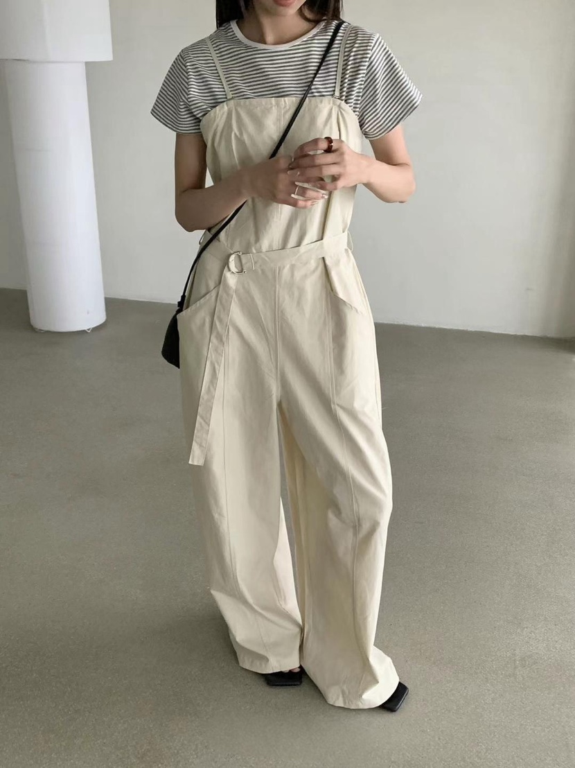 DARLUZ_MI韓國㊣直郵東大門代購女裝新品25春夏背帶褲含腰帶DARLUZ_MI背帶褲