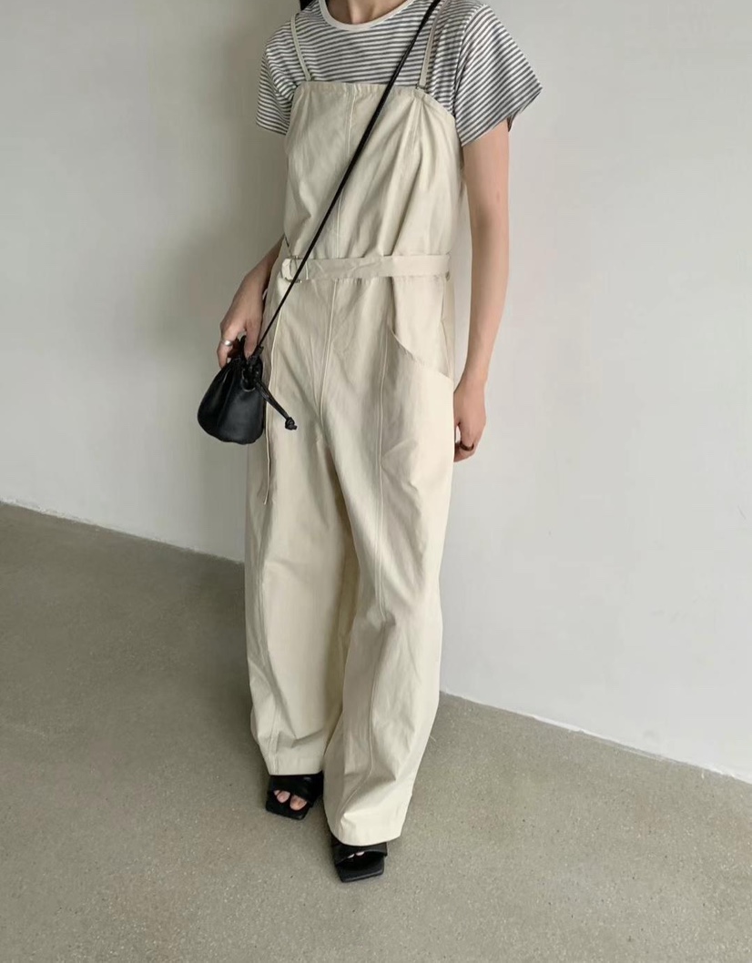 DARLUZ_MI韓國㊣直郵東大門代購女裝新品25春夏背帶褲含腰帶DARLUZ_MI背帶褲