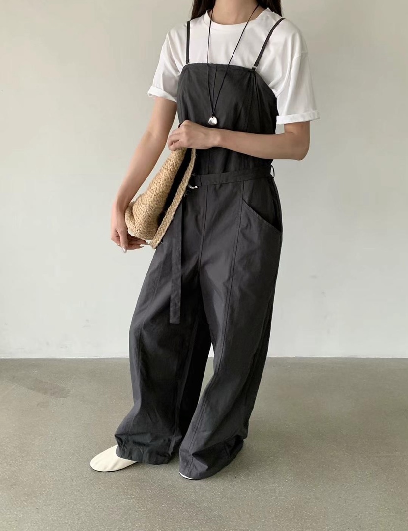 DARLUZ_MI韓國㊣直郵東大門代購女裝新品25春夏背帶褲含腰帶DARLUZ_MI背帶褲