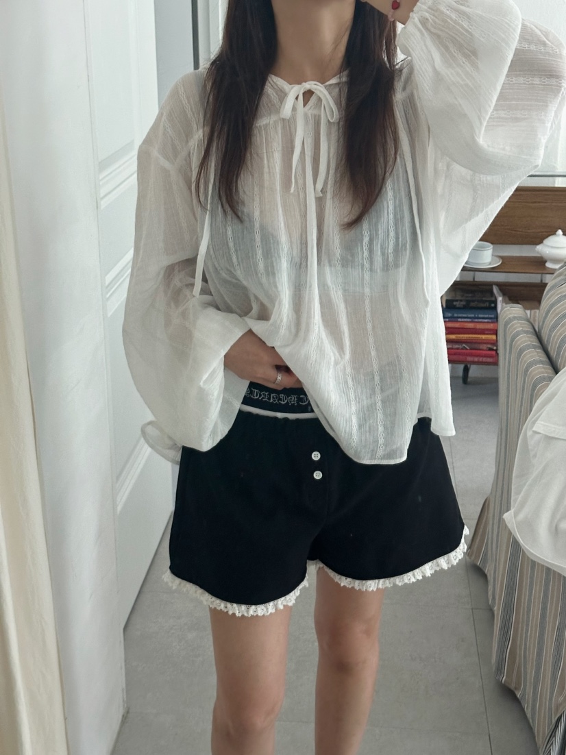 BYRING直郵韓國代購㊣女裝新款時尚休閑推薦25春夏襯衫蕾絲衫BYRING襯衫/蕾絲衫