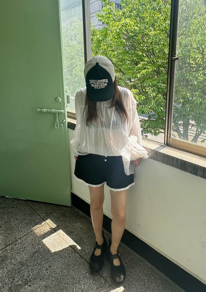 BYRING直郵韓國代購㊣女裝新款時尚休閑推薦25春夏襯衫蕾絲衫BYRING襯衫/蕾絲衫