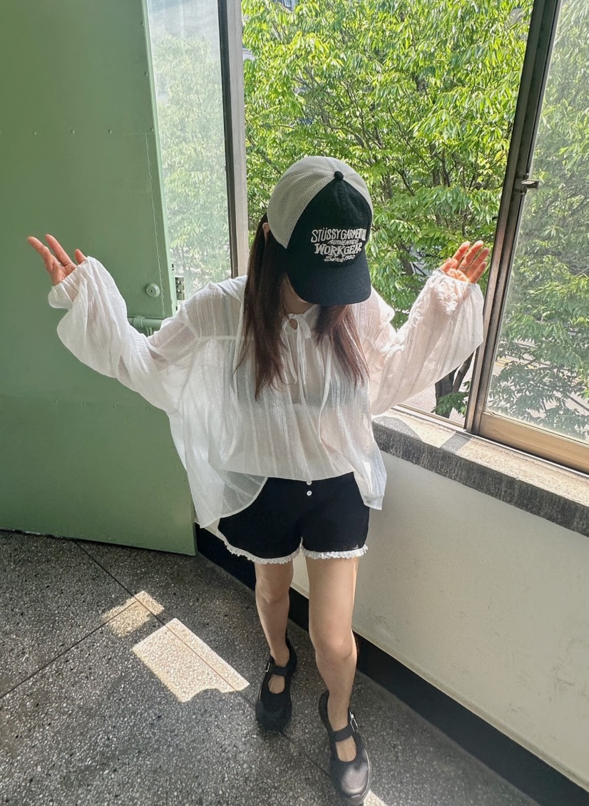 BYRING直郵韓國代購㊣女裝新款時尚休閑推薦25春夏襯衫蕾絲衫BYRING襯衫/蕾絲衫