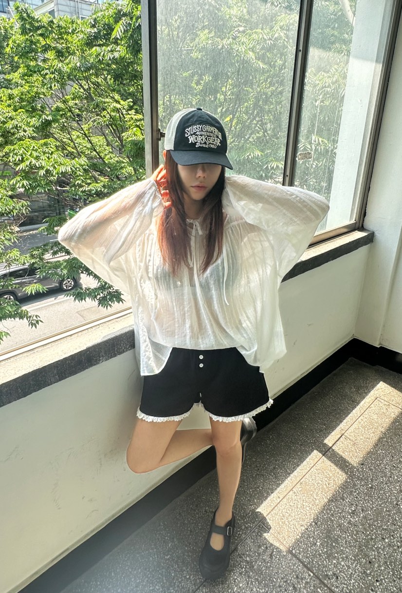 BYRING直郵韓國代購㊣女裝新款時尚休閑推薦25春夏襯衫蕾絲衫BYRING襯衫/蕾絲衫
