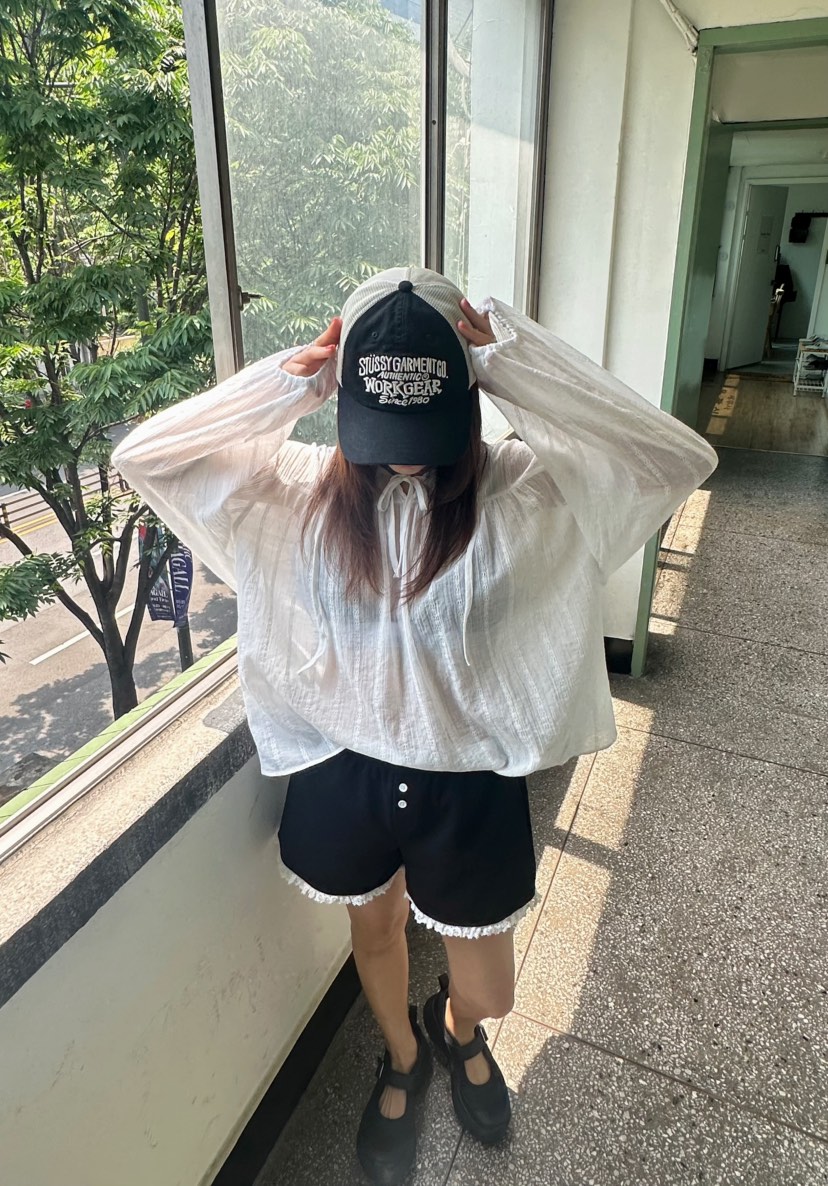 BYRING直郵韓國代購㊣女裝新款時尚休閑推薦25春夏襯衫蕾絲衫BYRING襯衫/蕾絲衫