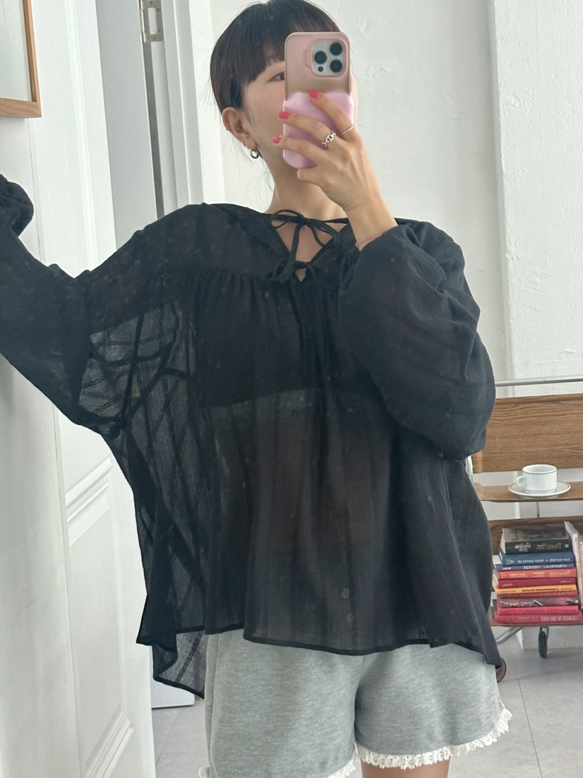 BYRING直郵韓國代購㊣女裝新款時尚休閑推薦25春夏襯衫蕾絲衫BYRING襯衫/蕾絲衫圖色2