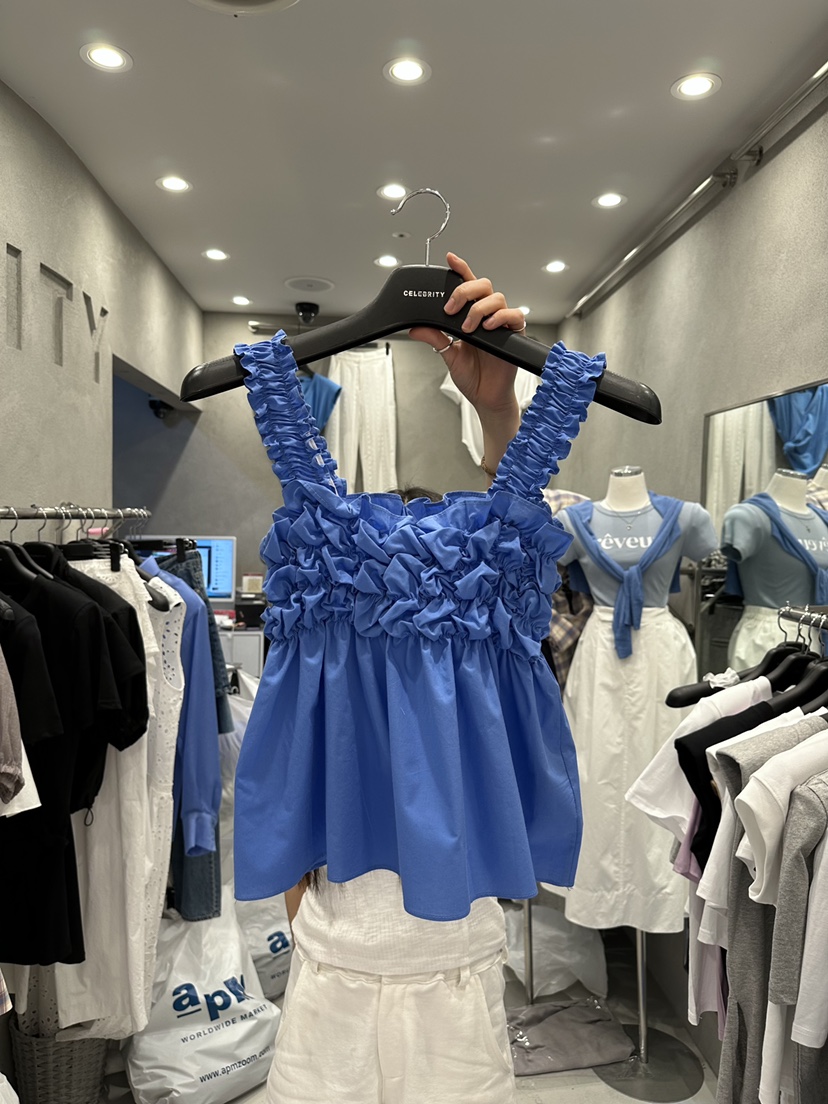 CELEBRITY-A直郵韓國代購㊣女裝新品熱賣時尚25春夏吊帶背心CELEBRITY-A吊帶/背心圖色2