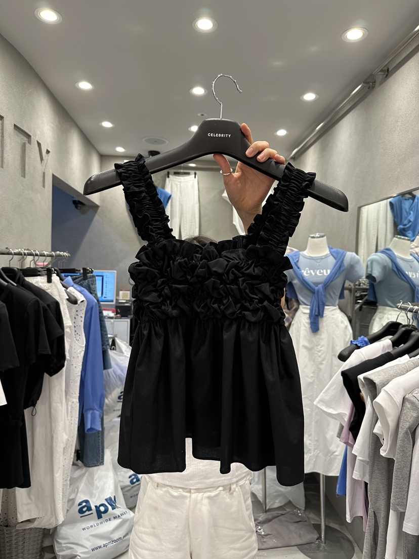 CELEBRITY-A直郵韓國代購㊣女裝新品熱賣時尚25春夏吊帶背心CELEBRITY-A吊帶/背心圖色3