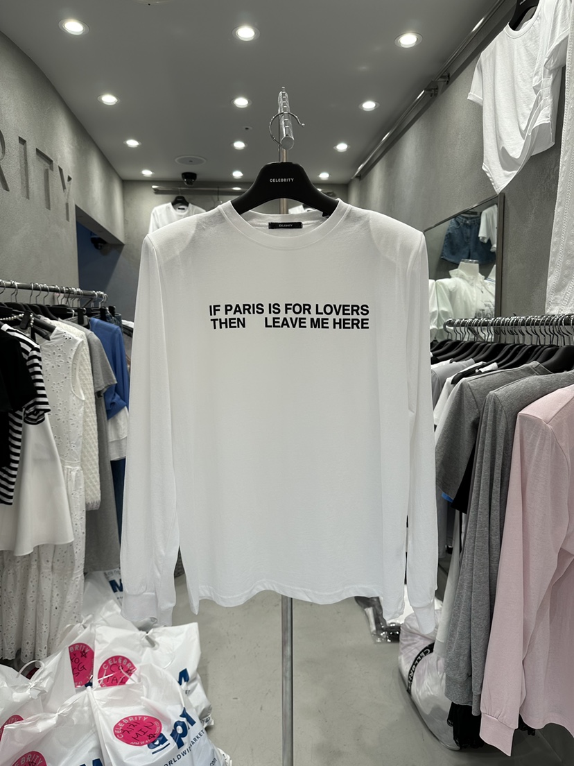 CELEBRITY-A直郵韓國代購㊣女裝新款休閑時尚25春夏長袖T恤CELEBRITY-A長袖T恤