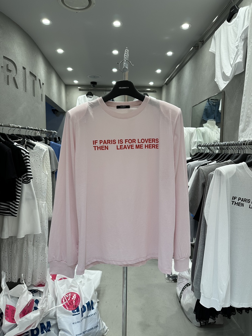 CELEBRITY-A直郵韓國代購㊣女裝新款休閑時尚25春夏長袖T恤CELEBRITY-A長袖T恤圖色2