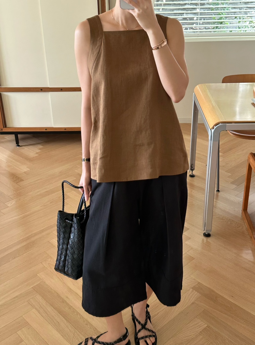 LE VASE韓國直郵㊣東大門實拍女裝新品時尚熱賣25春夏吊帶背心LE VASE吊帶/背心