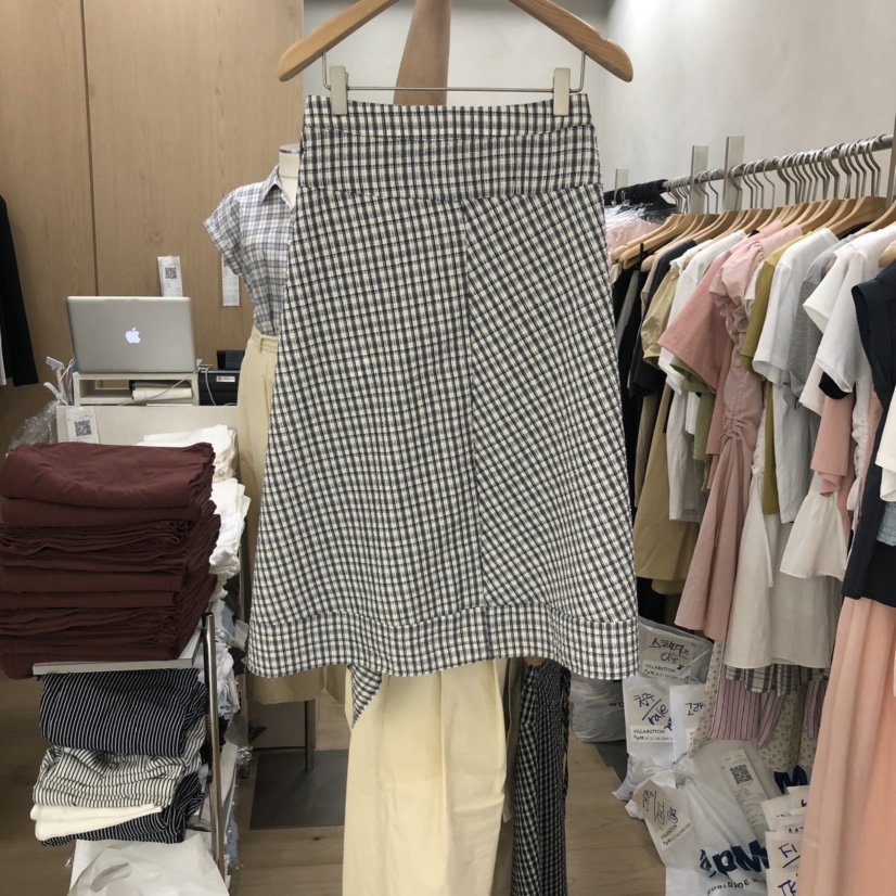 VILLABUTTON韓國直郵㊣女裝新款休閑25春夏時尚半身裙中短裙VILLABUTTON半身裙/中短裙