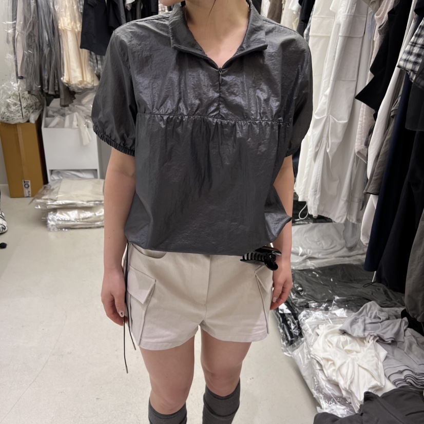 PADO直郵韓國代購㊣女裝新款推薦人氣25春夏休閑夾克尼龍褶皺PADO夾克