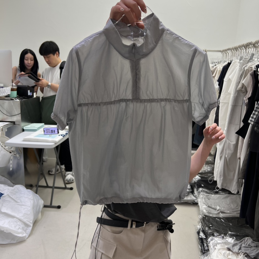 PADO直郵韓國代購㊣女裝新款推薦人氣25春夏休閑夾克尼龍褶皺PADO夾克圖色2