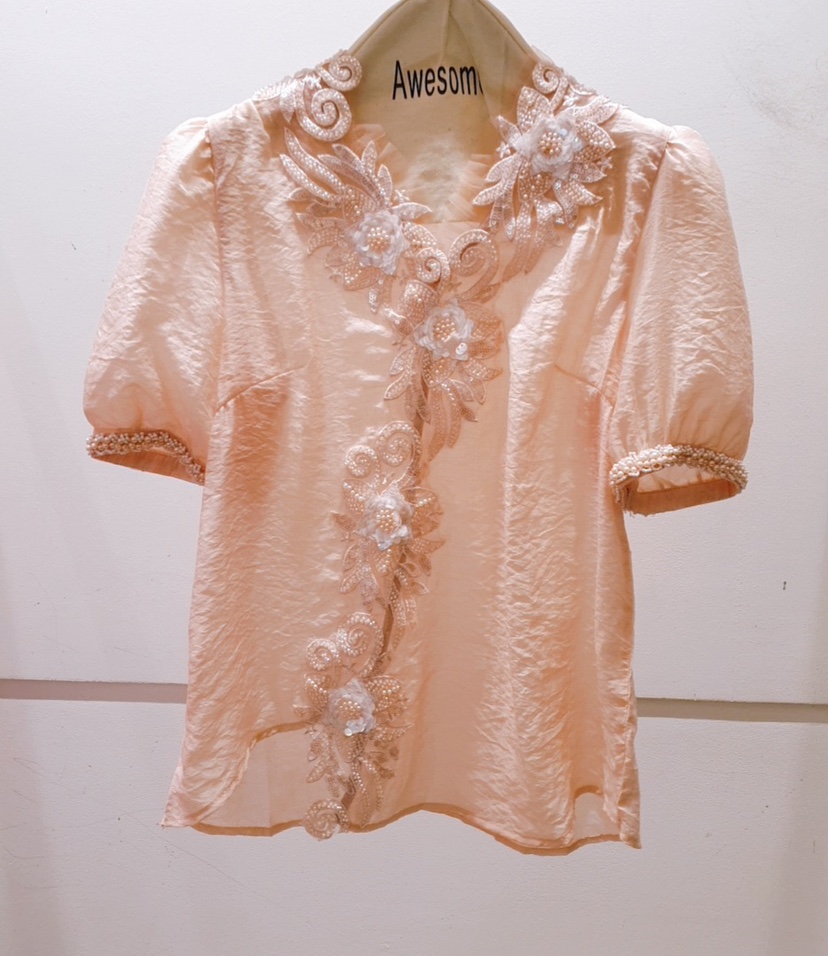 AWESOME-P直郵韓國代購㊣女裝新款推薦熱賣25春夏襯衫蕾絲衫AWESOME-P襯衫/蕾絲衫圖色2