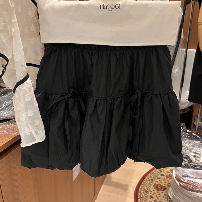 OGI直郵韓國代購㊣女裝新品熱賣25春夏推薦時尚人氣休閑短裙FLat OGI短裙圖色2