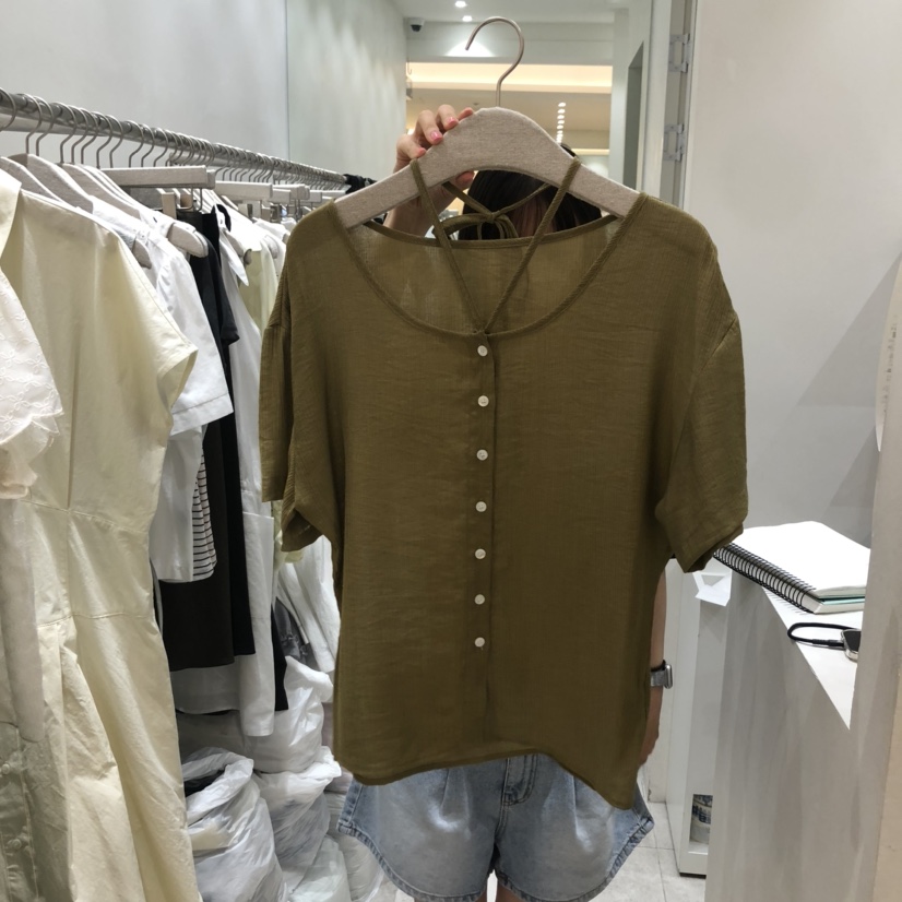 ASOME韓國直郵㊣東大門實拍女裝新品時尚人氣25春夏襯衫蕾絲衫A.SOME襯衫/蕾絲衫