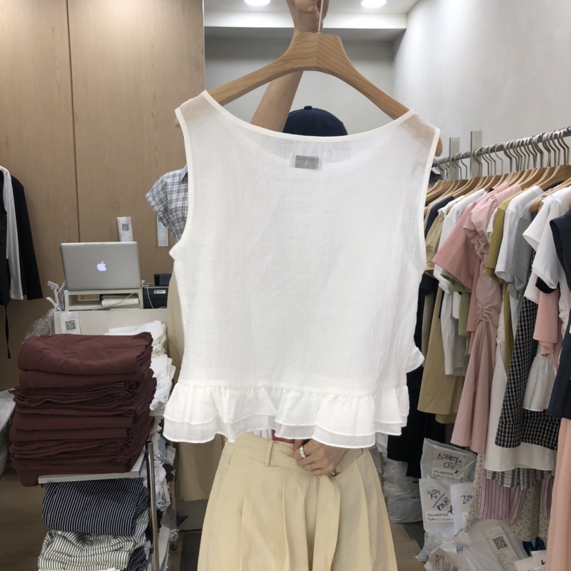 VILLABUTTON韓國直郵㊣女裝新品25春夏時尚休閑推薦吊帶背心VILLABUTTON吊帶/背心